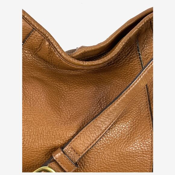 Coach Park Pyramid Studded Leather Hobo Shoulder Bag Tan Brown Large Tote - Picture 16 of 16